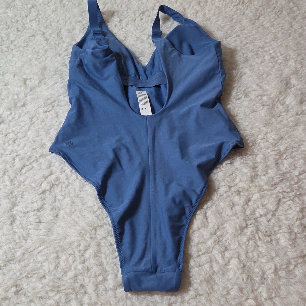 lululemon athletica Waterside V-Neck One-Piece Swimsuit in Soft Denim (Blue) - Picture 7 of 11